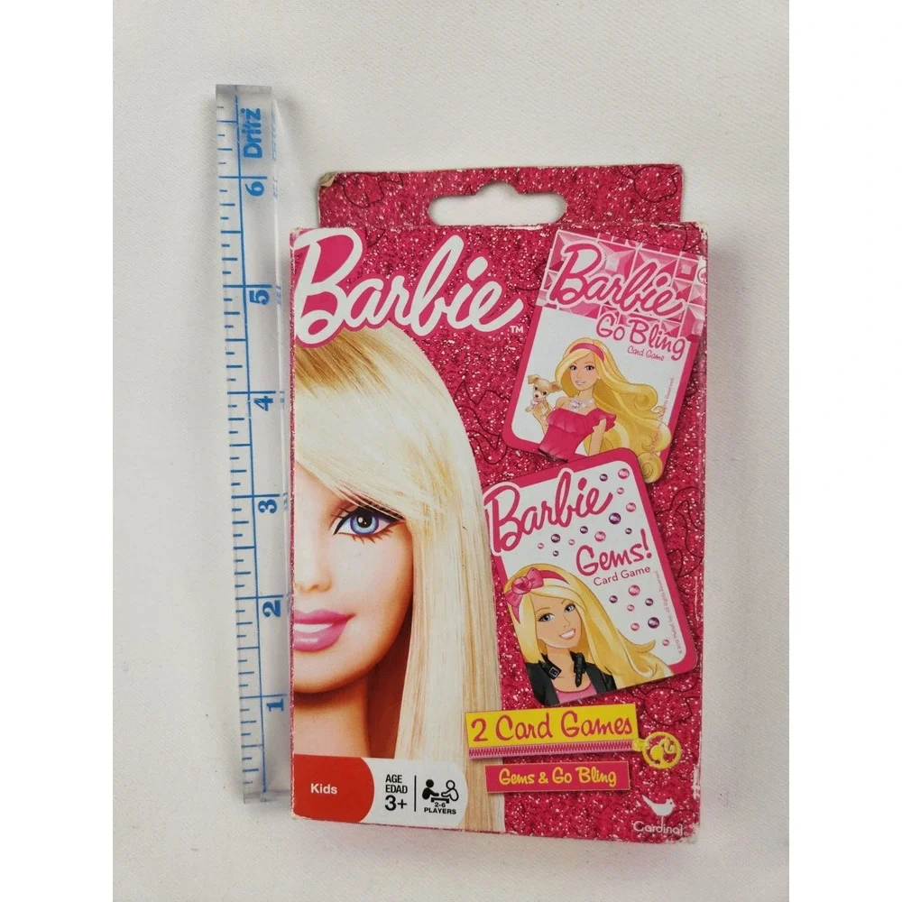 Barbie Card Games Gems + Go Bling 2 Mattel Table Travel Games Girls Ages‎ 4+